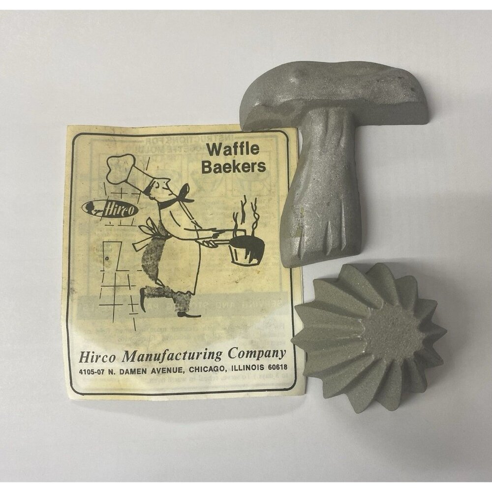 Tart Shell & Mushroom Rosette Iron Mold Made By Kalikus Hirco USA LOT 2